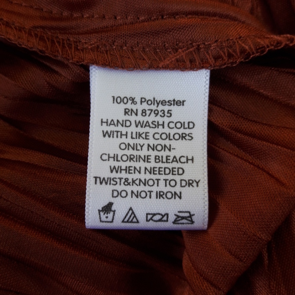 Susan Graver Tank Top Copper Crinkle Shimmer S - Picture 6 of 6